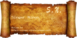Singer Ninon névjegykártya